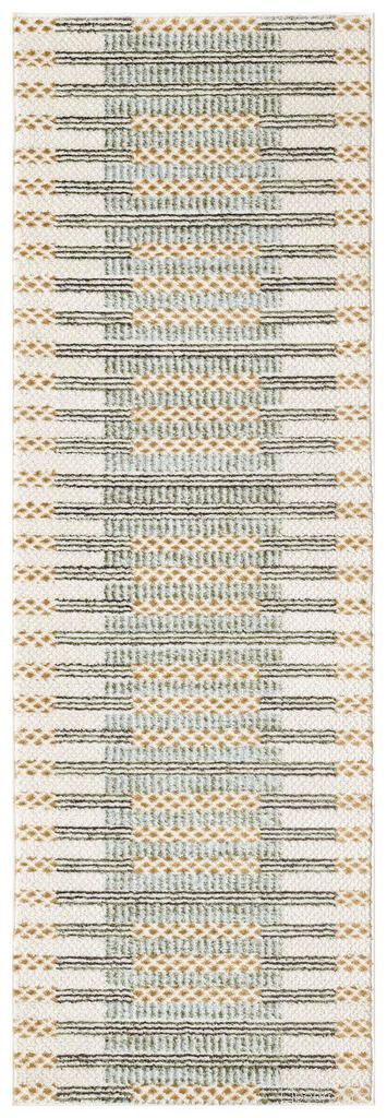 The appearance of Nordic Modern 2' x 6' Indoor Rug In Ivory Multi designed by Nourison in the modern / contemporary interior design. This ivory multi piece of furniture was selected by 1StopBedrooms from Nordic Collection to add a touch of cosiness and style into your home. Sku: 841491149690. Material: Polyester.