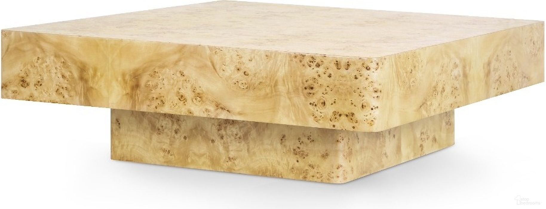 Norma Large Square Coffee Table In Burl