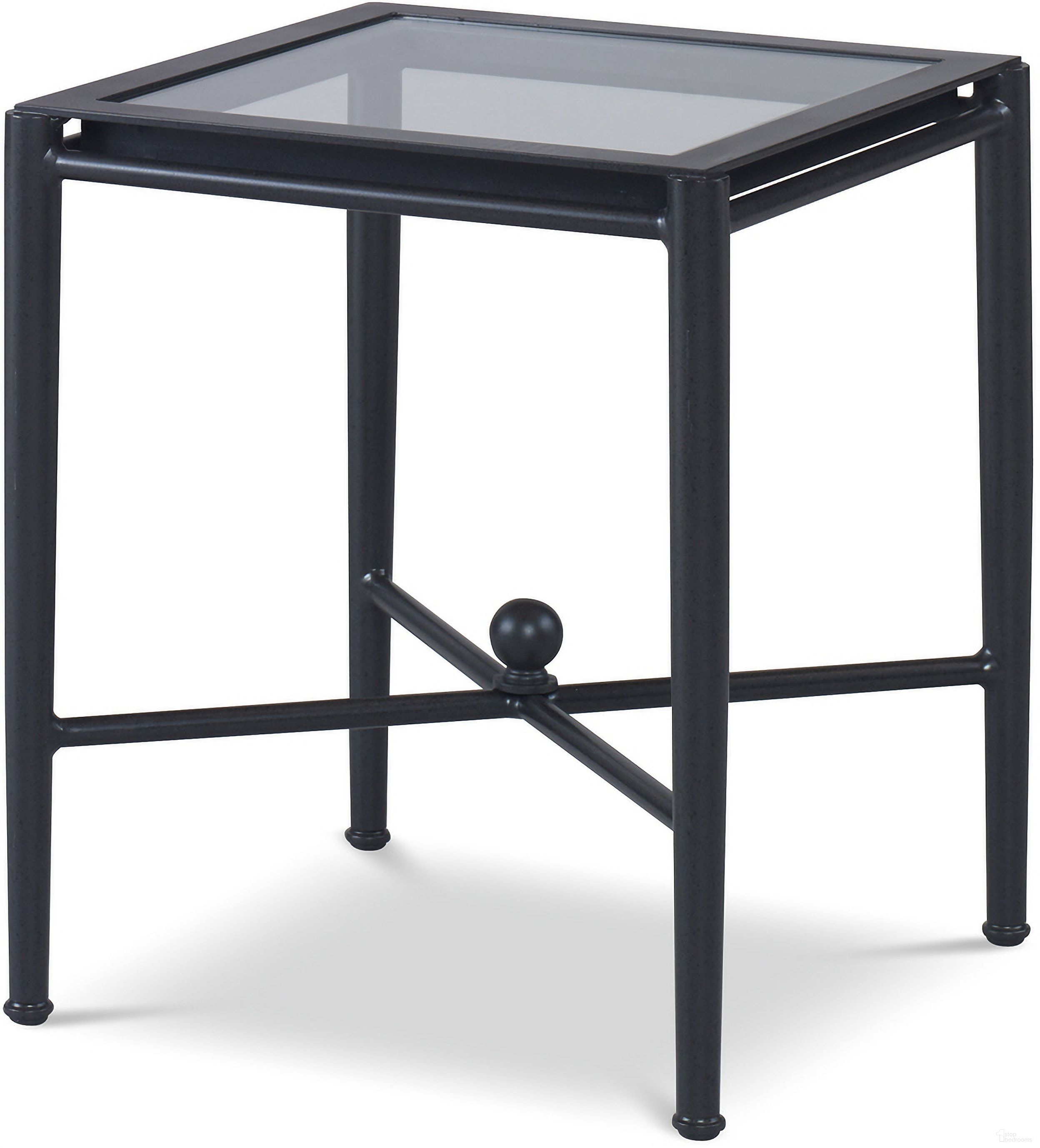The appearance of Normandie Spot Table In Black designed by Century Furniture in the modern / contemporary interior design. This black piece of furniture  was selected by 1StopBedrooms from Deauville Collection to add a touch of cosiness and style into your home. Sku: D39-81. Table Top Shape: Square. Material: Aluminum.