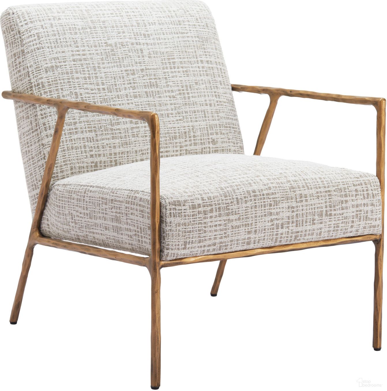 The appearance of Norrebro Accent Chair In Beige Frost designed by Zuo Modern in the modern / contemporary interior design. This beige piece of furniture was selected by 1StopBedrooms from Norrebro Collection to add a touch of cosiness and style into your home. Sku: 110270. Material: Steel.