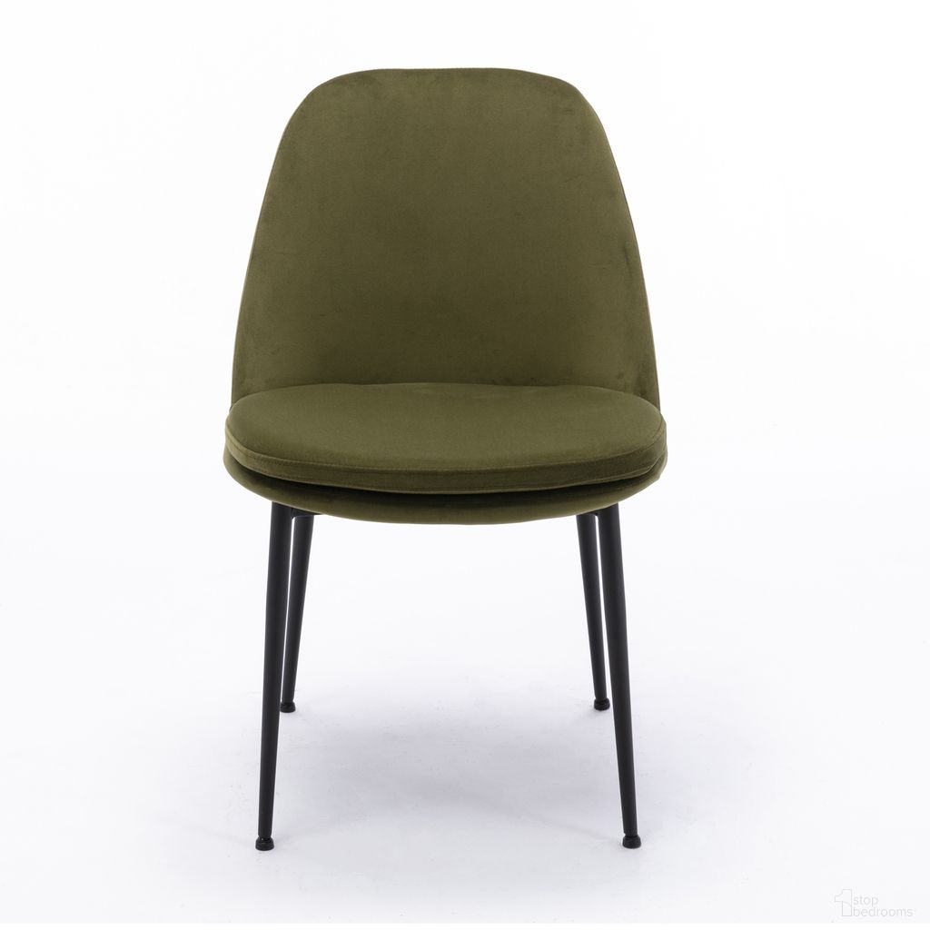 The appearance of Norris Side Chair Set of 2 In Olive Green designed by Aeon in the modern / contemporary interior design. This olive green piece of furniture  was selected by 1StopBedrooms from  to add a touch of cosiness and style into your home. Sku: AE8417-Olive. Material: Plywood. Chair Type: Side Chair.