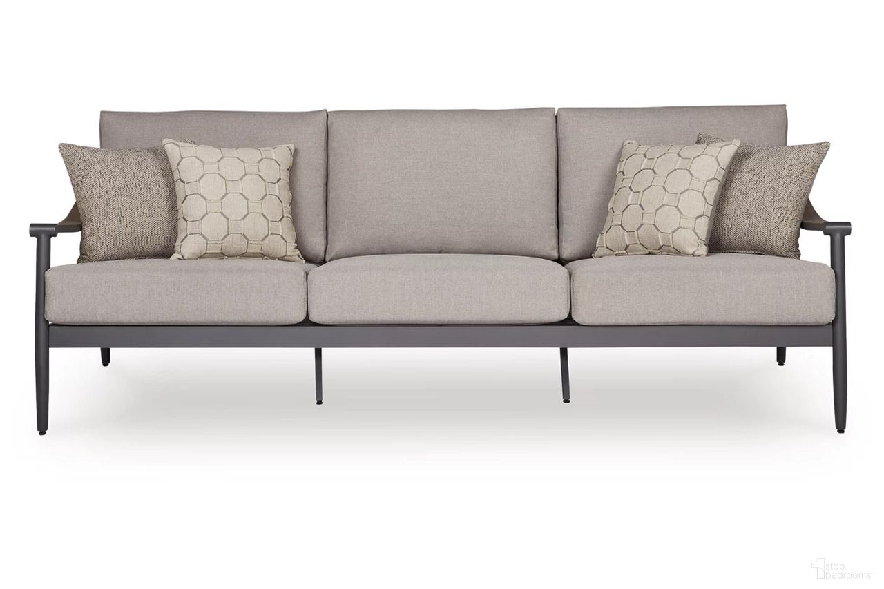 The appearance of North Island Outdoor Sofa with Cushion In Gray designed by Signature Design by Ashley in the modern / contemporary interior design. This gray piece of furniture was selected by 1StopBedrooms from North Island Collection to add a touch of cosiness and style into your home. Sku: P510-838. Material: Fabric.