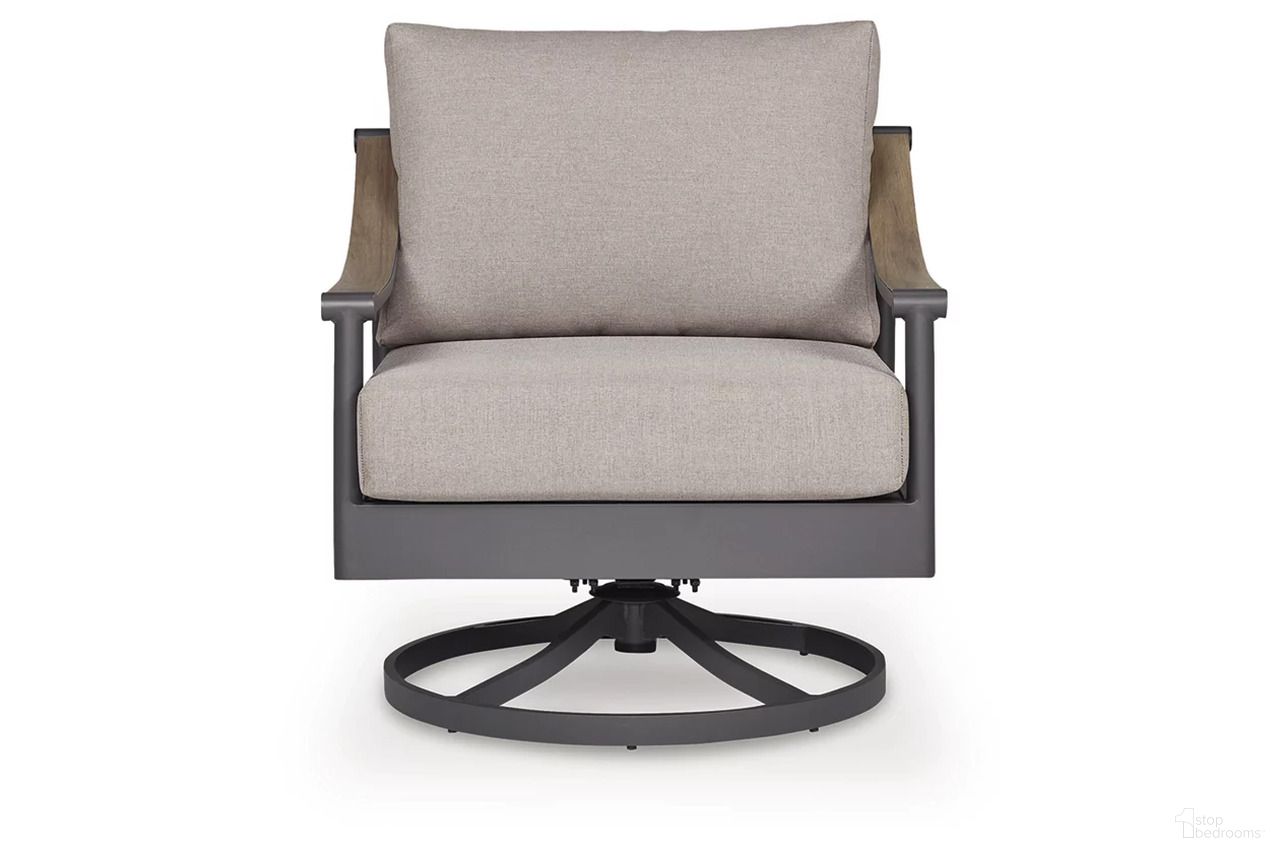 The appearance of North Island Outdoor Swivel Lounge with Cushion In Gray designed by Signature Design by Ashley in the modern / contemporary interior design. This gray piece of furniture was selected by 1StopBedrooms from North Island Collection to add a touch of cosiness and style into your home. Sku: P510-821. Material: Fabric.