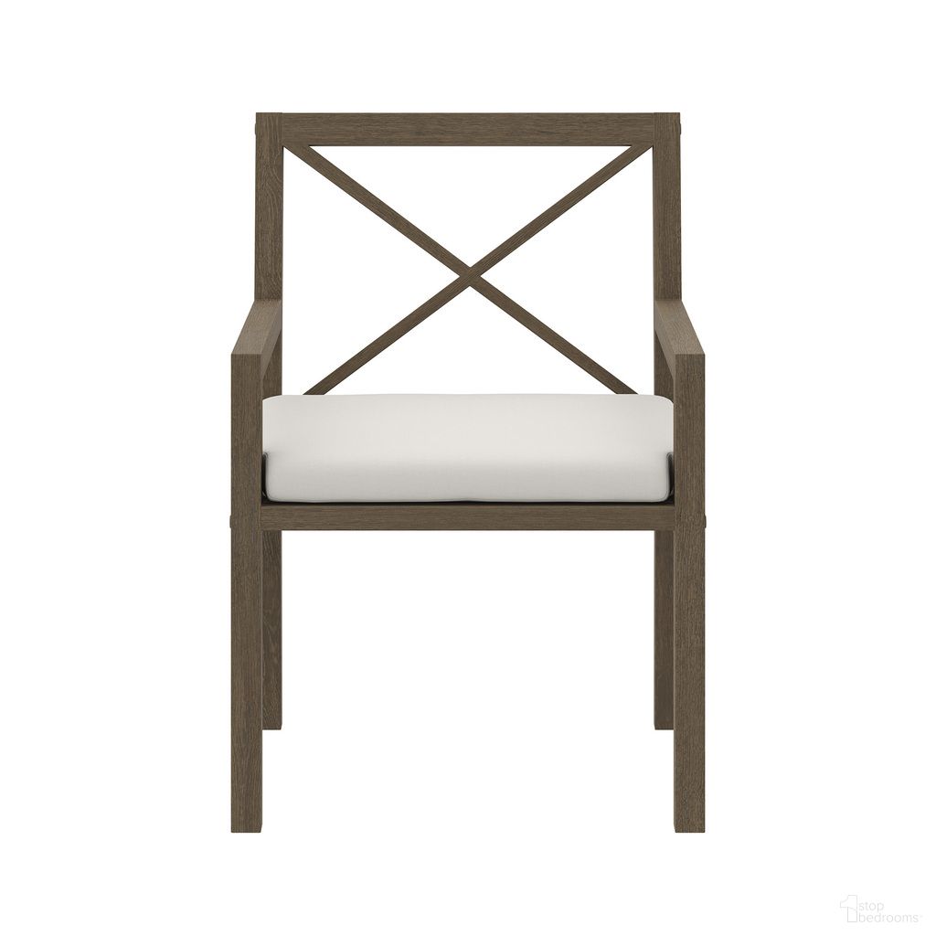 The appearance of Northlake Outdoor Patio Teak Dining Armchair In White and Weathered Gray designed by Modway in the modern / contemporary interior design. This white/weathered gray piece of furniture was selected by 1StopBedrooms from Northlake Collection to add a touch of cosiness and style into your home. Sku: EEI-7253-WGR-WHI. Material: Teak.