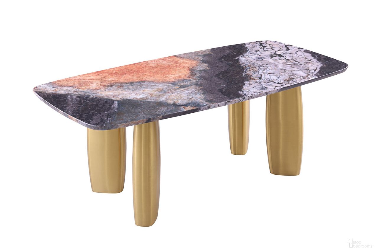 The appearance of Northolt Dining Table In Black/Gray/Matte Gold designed by Furniture of America in the modern / contemporary interior design. This black/gray/matte gold piece of furniture  was selected by 1StopBedrooms from Northolt Collection to add a touch of cosiness and style into your home. Sku: FM37004GY-T-1;FM37004GY-T-2;FM37004GY-T-3. Table Base Style: Legs. Material: Stone. Table Top Shape: Rectangular. Size: 39" x 79".