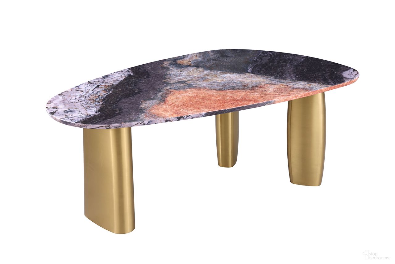 The appearance of Northwich Dining Table In Black/Gray/Matte Gold designed by Furniture of America in the modern / contemporary interior design. This black/gray/matte gold piece of furniture  was selected by 1StopBedrooms from Northwich Collection to add a touch of cosiness and style into your home. Sku: FM37006GY-T-1;FM37006GY-T-2;FM37006GY-T-3. Table Base Style: Legs. Table Top Shape: Oval. Material: Stone. Size: 43" x 79".