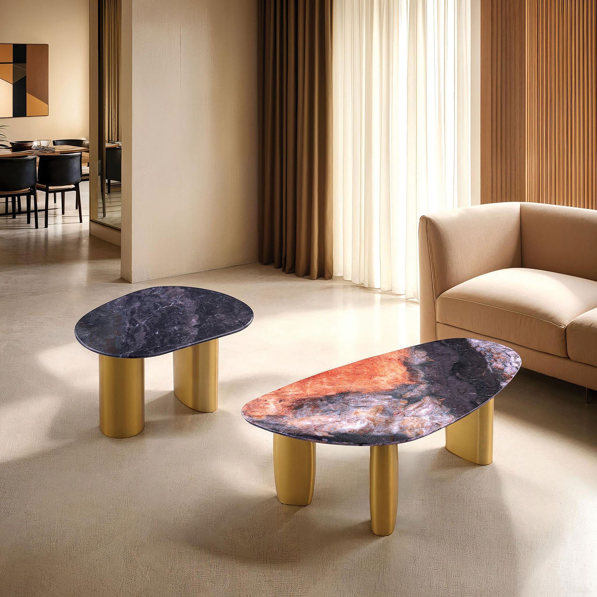 The appearance of Northwich Occasional Table Set In Black/Gray/Matte Gold designed by Furniture of America in the modern / contemporary interior design. This black/gray/matte gold piece of furniture  was selected by 1StopBedrooms from Northwich Collection to add a touch of cosiness and style into your home. Sku: FM47006GY-C-1;FM47006GY-C-2;FM47006GY-C-3;FM47006GY-E-1;FM47006GY-E-2. Material: Stainless Steel.