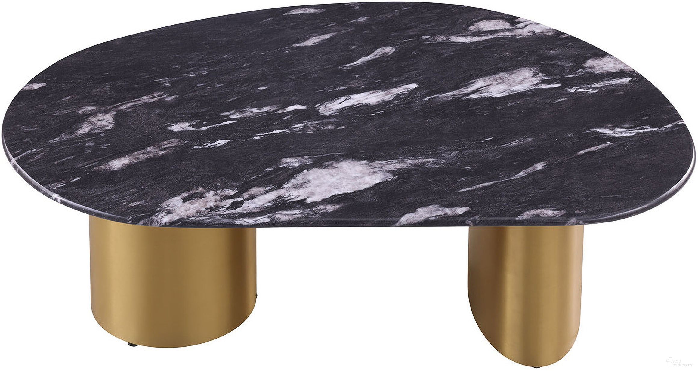 The appearance of Northwich Oval Coffee Table In Black/Gray/Matte Gold designed by Furniture of America in the modern / contemporary interior design. This black/gray/matte gold piece of furniture  was selected by 1StopBedrooms from Northwich Collection to add a touch of cosiness and style into your home. Sku: FM47006GY-CO-1;FM47006GY-CO-2. Material: Stone.