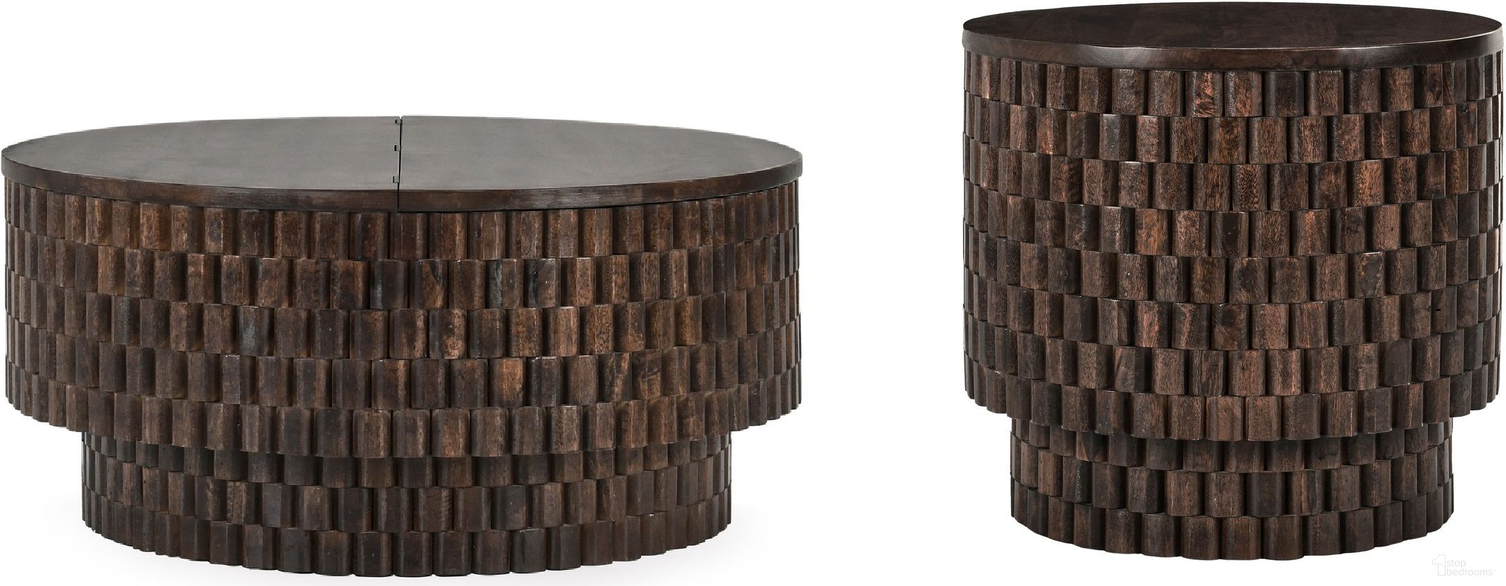 The appearance of Norwood Occasional Table Set In Brown designed by Classic Home in the traditional interior design. This brown piece of furniture  was selected by 1StopBedrooms from Norwood Collection to add a touch of cosiness and style into your home. Sku: 51011695;51011696. Material: Mango Wood.