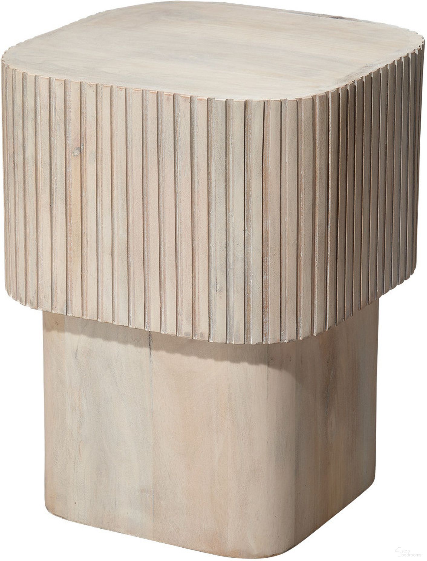 The appearance of Notch Mango Wood Square Table In White Bleach designed by Jamie Young Company in the modern / contemporary interior design. This white bleach piece of furniture  was selected by 1StopBedrooms from Notch Collection to add a touch of cosiness and style into your home. Sku: 20NOTC-SQBW. Material: Wood.
