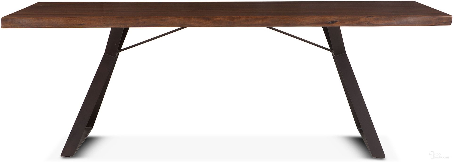 The appearance of Nottingham 94 Inch Dining Table In Walnut designed by Home Trends and Design in the transitional interior design. This walnut piece of furniture  was selected by 1StopBedrooms from Nottingham Collection to add a touch of cosiness and style into your home. Sku: ZWNTHM9438. Table Base Style: Double Pedestal. Table Top Shape: Rectangular. Size: 40" x 94". Material: Acacia Wood.