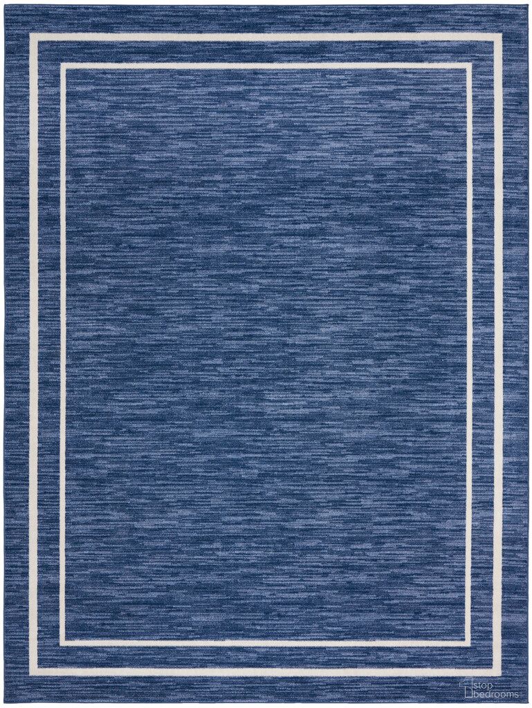 Nourison Essentials 10' x 14' Rug In Navy and Ivory