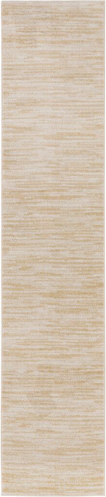 The appearance of Nourison Essentials 2' x 6' Outdoor Rug In Ivory Gold designed by Nourison in the transitional interior design. This ivory gold piece of furniture was selected by 1StopBedrooms from Essentials Collection to add a touch of cosiness and style into your home. Sku: 99446916709. Material: Polypropylene.