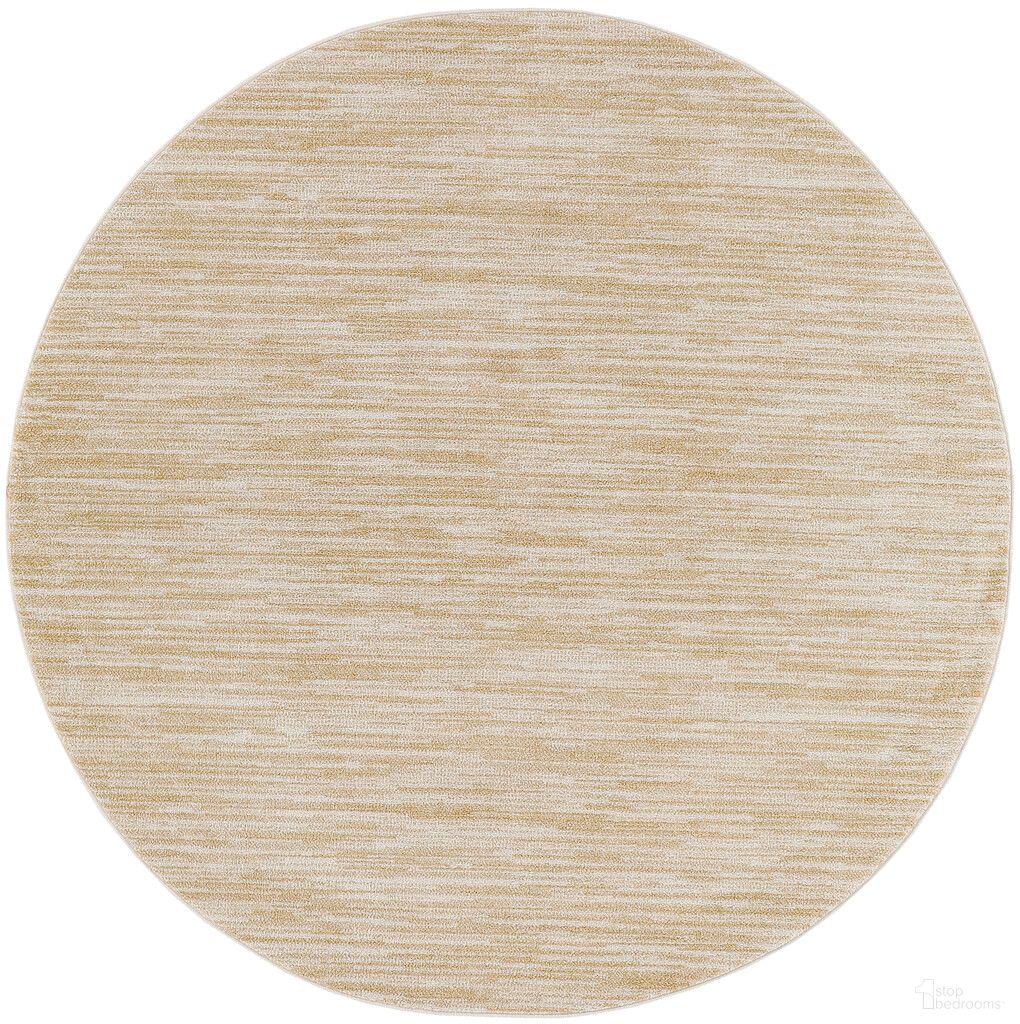 The appearance of Nourison Essentials 4' x 4' Round Outdoor Rug In Ivory Gold designed by Nourison in the transitional interior design. This ivory gold piece of furniture was selected by 1StopBedrooms from Essentials Collection to add a touch of cosiness and style into your home. Sku: 99446916730. Material: Polypropylene.