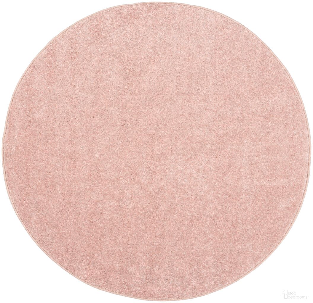 Nourison Essentials 4' x 4' Round Outdoor Rug In Pink