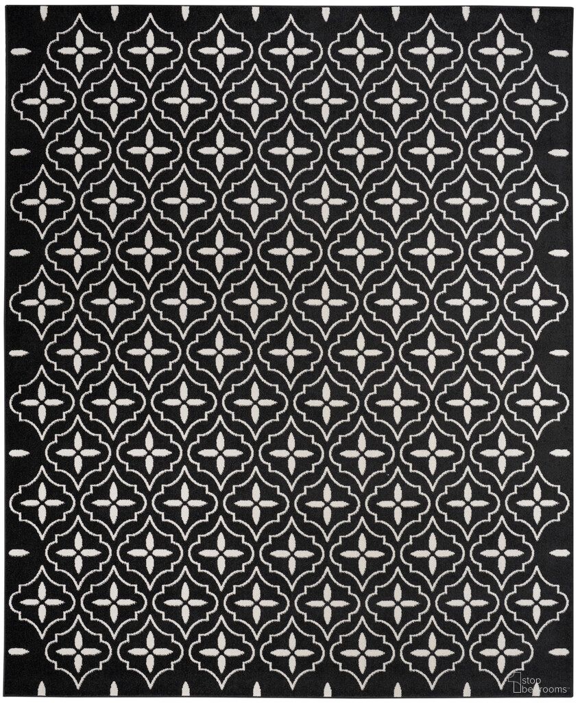The appearance of Nourison Essentials 8' x 10' Modern Rug In Black and Ivory designed by Nourison in the modern / contemporary interior design. This black/ivory piece of furniture was selected by 1StopBedrooms from Essentials Collection to add a touch of cosiness and style into your home. Sku: 99446940711. Material: Polypropylene.