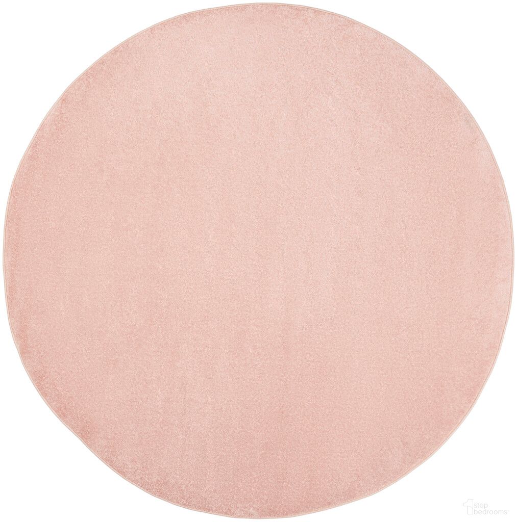 Nourison Essentials 8' x 8' Round Outdoor Rug In Pink