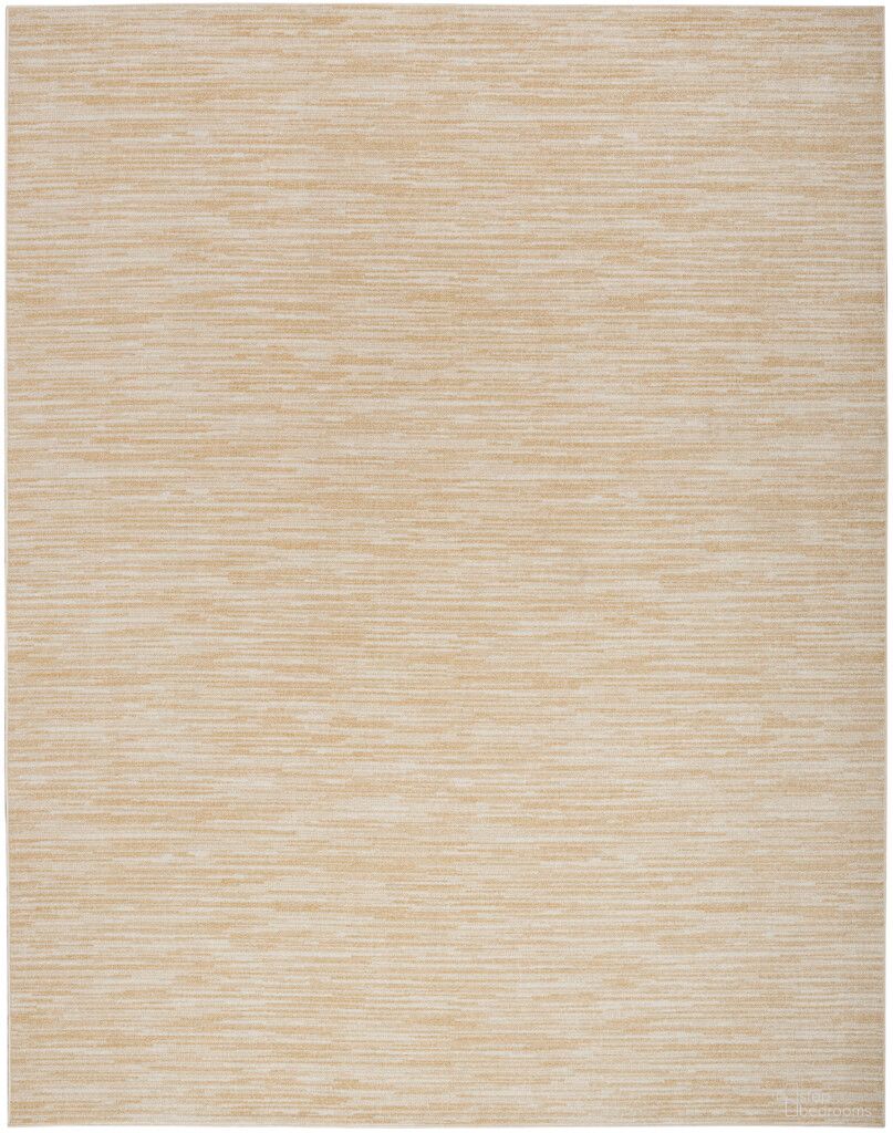 The appearance of Nourison Essentials 9' x 12' Outdoor Rug In Ivory Gold designed by Nourison in the transitional interior design. This ivory gold piece of furniture was selected by 1StopBedrooms from Essentials Collection to add a touch of cosiness and style into your home. Sku: 99446916846. Material: Polypropylene.