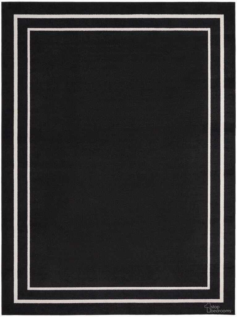The appearance of Nourison Essentials 9' x 12' Rug In Black and Ivory designed by Nourison in the modern / contemporary interior design. This black/ivory piece of furniture was selected by 1StopBedrooms from Essentials Collection to add a touch of cosiness and style into your home. Sku: 99446137784. Material: Polypropylene.