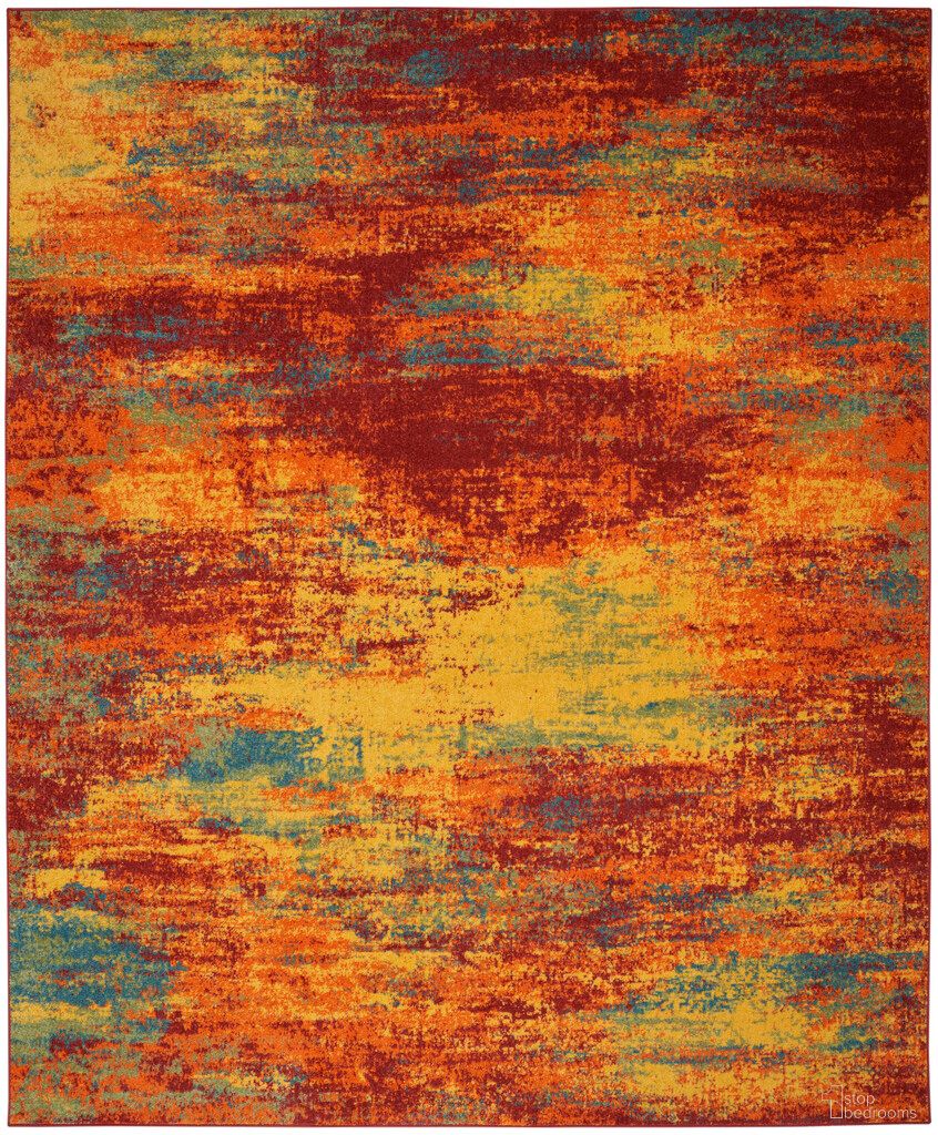 The appearance of Nourison Essentials 9' x 12' Rug In Flame designed by Nourison in the modern / contemporary interior design. This flame piece of furniture  was selected by 1StopBedrooms from Essentials Collection to add a touch of cosiness and style into your home. Sku: 99446998590. Material: Polypropylene.