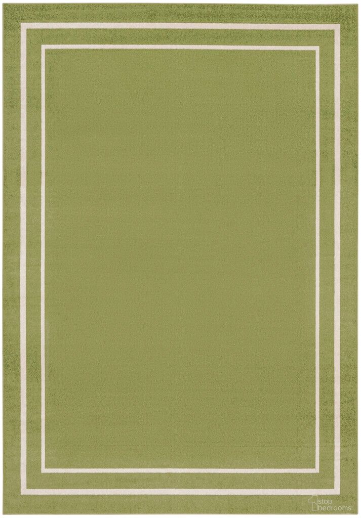The appearance of Nourison Essentials 9' x 12' Rug In Ivory and Green designed by Nourison in the modern / contemporary interior design. This ivory and green piece of furniture  was selected by 1StopBedrooms from Essentials Collection to add a touch of cosiness and style into your home. Sku: 99446138422. Material: Polypropylene.