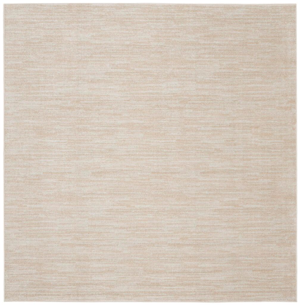 The appearance of Nourison Essentials 9' x 9' Square Outdoor Rug In Ivory Beige designed by Nourison in the transitional interior design. This ivory beige piece of furniture was selected by 1StopBedrooms from Essentials Collection to add a touch of cosiness and style into your home. Sku: 99446824080. Material: Polypropylene.