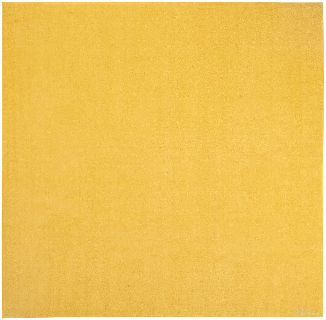 The appearance of Nourison Essentials 9' x 9' Square Outdoor Rug In Yellow designed by Nourison in the transitional interior design. This yellow piece of furniture was selected by 1StopBedrooms from Essentials Collection to add a touch of cosiness and style into your home. Sku: 99446825575. Material: Polypropylene.