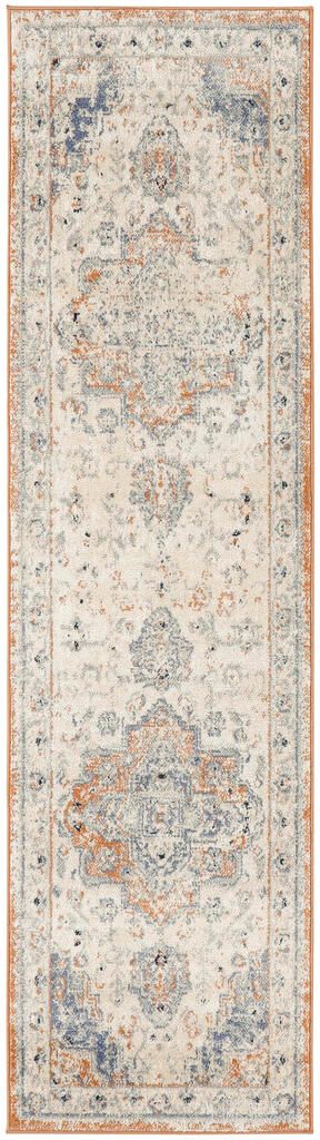 The appearance of Nourison Essentials Persian 2'2" x 14' Rug In Beige Blue designed by Nourison in the rustic / southwestern interior design. This beige blue piece of furniture  was selected by 1StopBedrooms from Essentials Collection to add a touch of cosiness and style into your home. Sku: 841491145265. Material: Polypropylene.