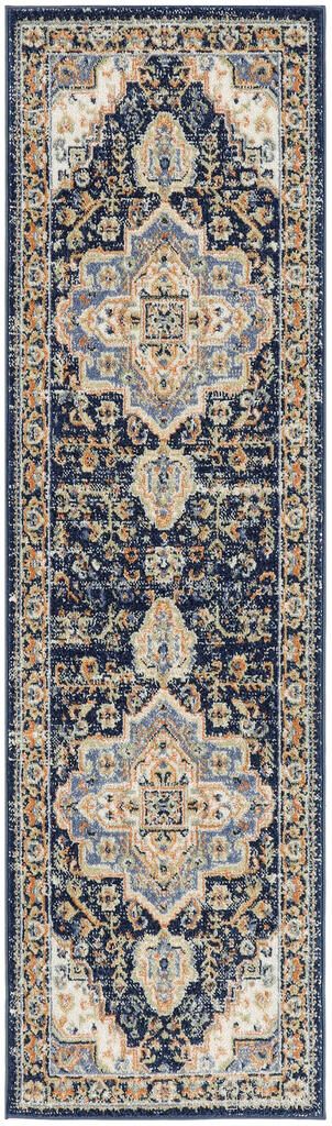 Nourison Essentials Persian 2'2" x 14' Rug In Navy