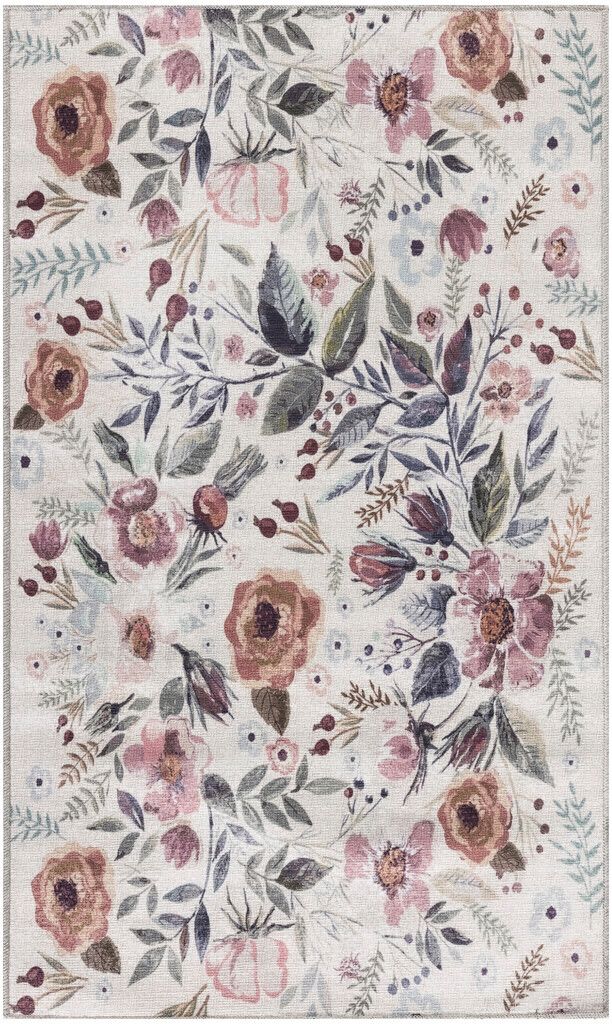 The appearance of Nourison Washables 3' x 5' Indoor Rug In Ivory and Pink designed by Nourison in the rustic / southwestern interior design. This ivory and pink piece of furniture was selected by 1StopBedrooms from Washables Collection to add a touch of cosiness and style into your home. Sku: 99446912107. Material: Polyester.