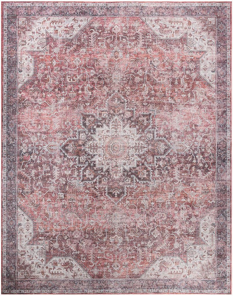 The appearance of Nourison Washables 9'2" x 12' Indoor Rug In Red designed by Nourison in the rustic / southwestern interior design. This red piece of furniture was selected by 1StopBedrooms from Washables Collection to add a touch of cosiness and style into your home. Sku: 99446994486. Material: Polyester.