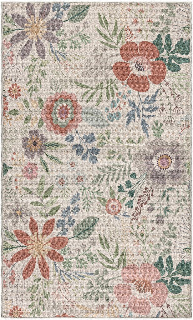 Nourison Washables Farmhouse 2' x 3' Indoor Rug In Cream Multi