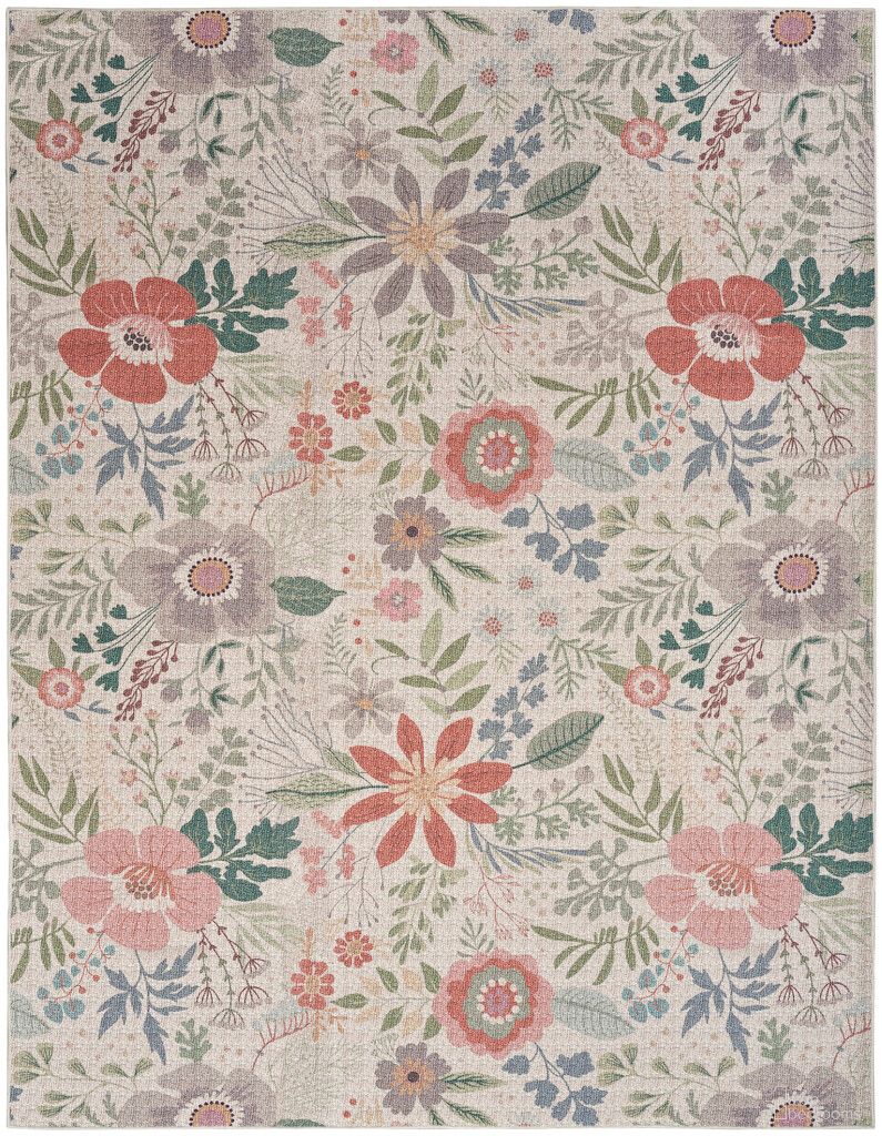 The appearance of Nourison Washables Farmhouse 9'2" x 12' Indoor Rug In Cream Multi designed by Nourison in the country / farmhouse interior design. This cream multi piece of furniture was selected by 1StopBedrooms from Washables Collection to add a touch of cosiness and style into your home. Sku: 99446913111. Material: Polyester.