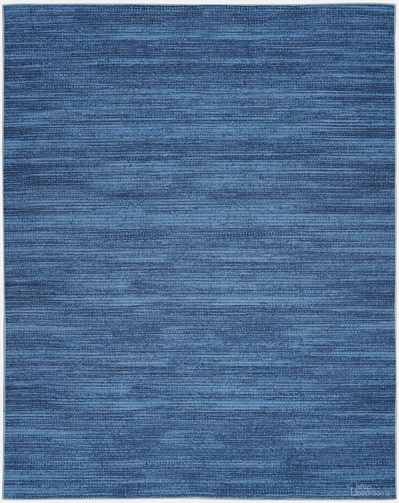The appearance of Nourison Washables Modern 9'2" x 12' Indoor Rug In Blue designed by Nourison in the modern / contemporary interior design. This blue piece of furniture was selected by 1StopBedrooms from Washables Collection to add a touch of cosiness and style into your home. Sku: 99446912671. Material: Polyester.