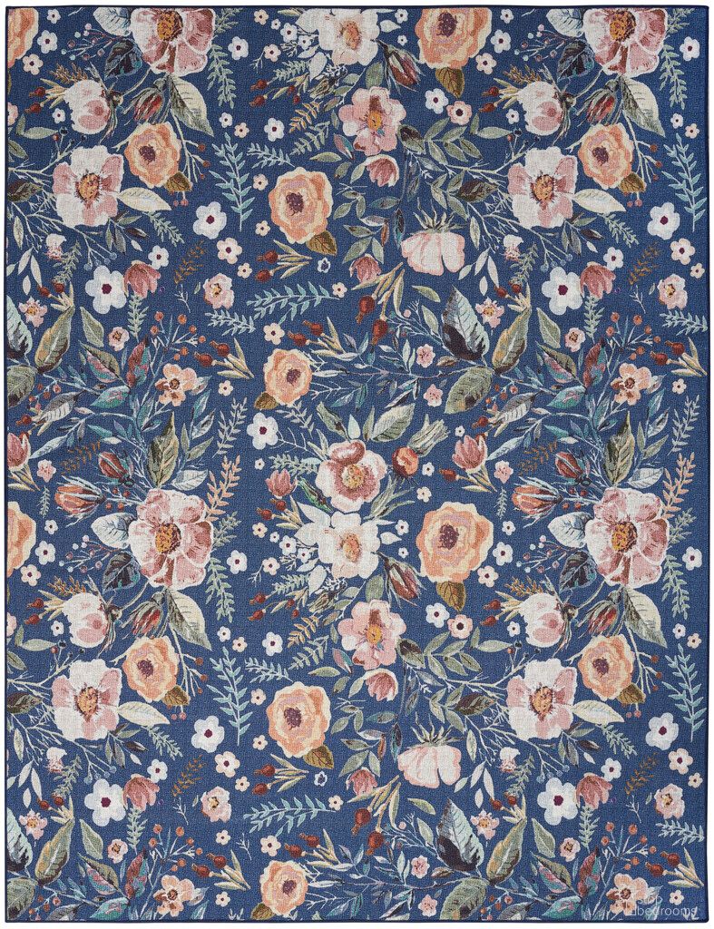 The appearance of Nourison Washables Vintage 9'2" x 12' Indoor Rug In Navy Multi designed by Nourison in the rustic / southwestern interior design. This navy multi piece of furniture  was selected by 1StopBedrooms from Washables Collection to add a touch of cosiness and style into your home. Sku: 99446912244. Material: Polyester.