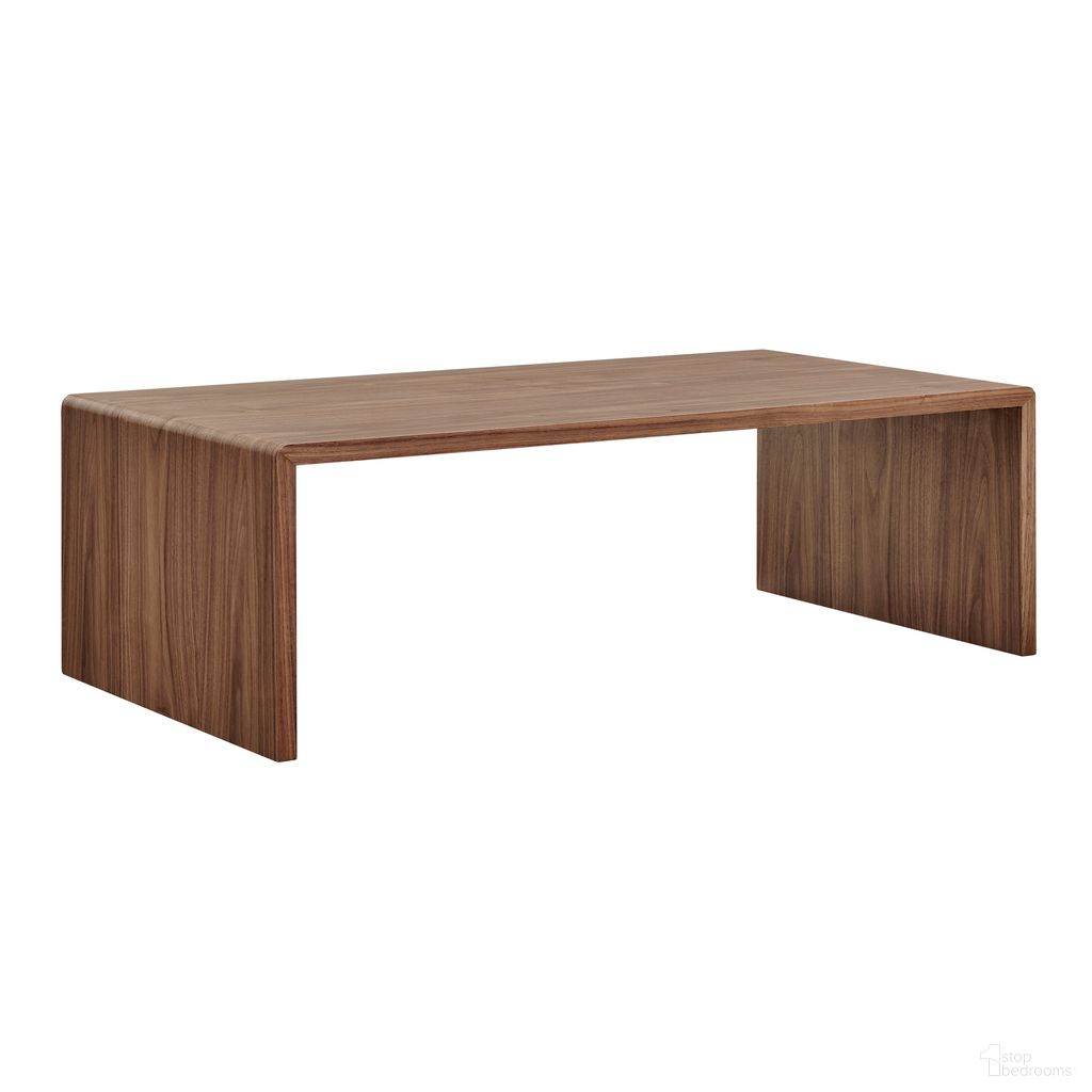 The appearance of Nova 47 Inch Coffee Table In Walnut designed by Euro Style in the modern / contemporary interior design. This walnut piece of furniture  was selected by 1StopBedrooms from Nova Collection to add a touch of cosiness and style into your home. Sku: 90972-WAL. Material: MDF.