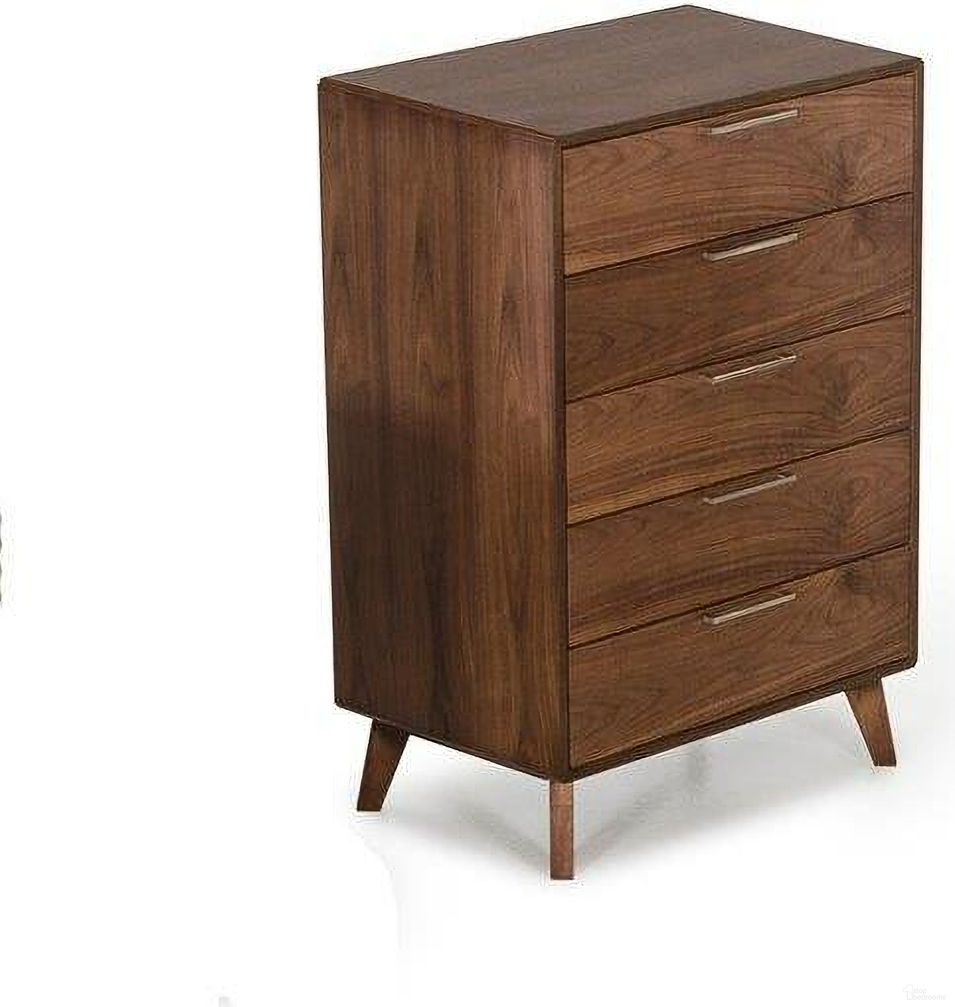 The appearance of Nova Domus Soria Mid-Century Walnut Chest designed by VIG Furniture in the transitional interior design. This walnut piece of furniture  was selected by 1StopBedrooms from Nova Domus Soria Collection to add a touch of cosiness and style into your home. Sku: VGMABR-32-CHST. Material: Stainless Steel.