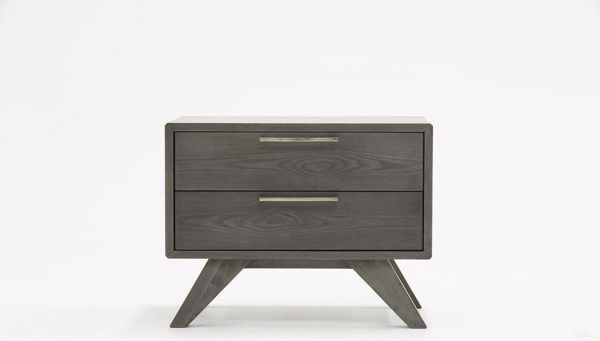 The appearance of Nova Domus Soria Modern Grey Wash Nightstand designed by VIG Furniture in the modern / contemporary interior design. This grey piece of furniture  was selected by 1StopBedrooms from Nova Domus Soria Collection to add a touch of cosiness and style into your home. Sku: VGMABR-32-NS-GRY. Material: Stainless Steel.
