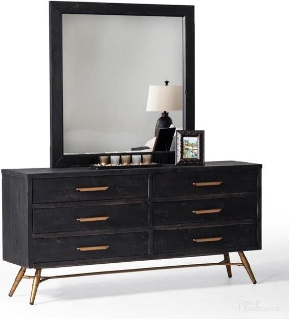 The appearance of Nova Domus Tabitha Modern Dark Brown Recycled Pine Mirror designed by VIG Furniture in the modern / contemporary interior design. This brown piece of furniture  was selected by 1StopBedrooms from Nova Domus Collection to add a touch of cosiness and style into your home. Sku: VGWH180490301. Material: Pine.