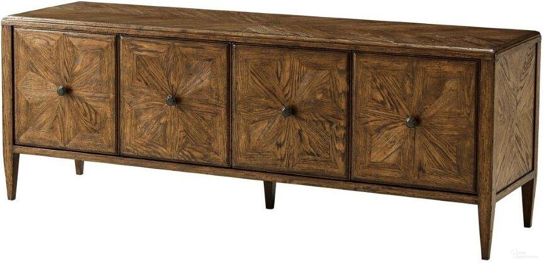 The appearance of Nova Entertainment Console designed by Theodore Alexander in the modern / contemporary interior design. This brown piece of furniture  was selected by 1StopBedrooms from Nova Collection to add a touch of cosiness and style into your home. Sku: TAS62019.C254. Material: Wood.