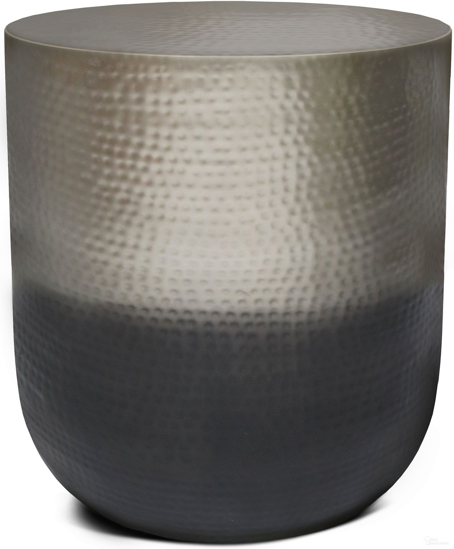 Nova Metal Side Table In Silver Ombre