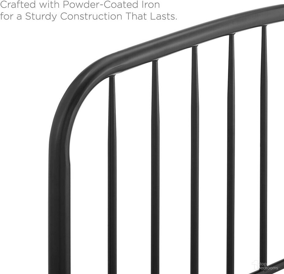 Nova Queen Metal Headboard In Black by Modway 1StopBedrooms