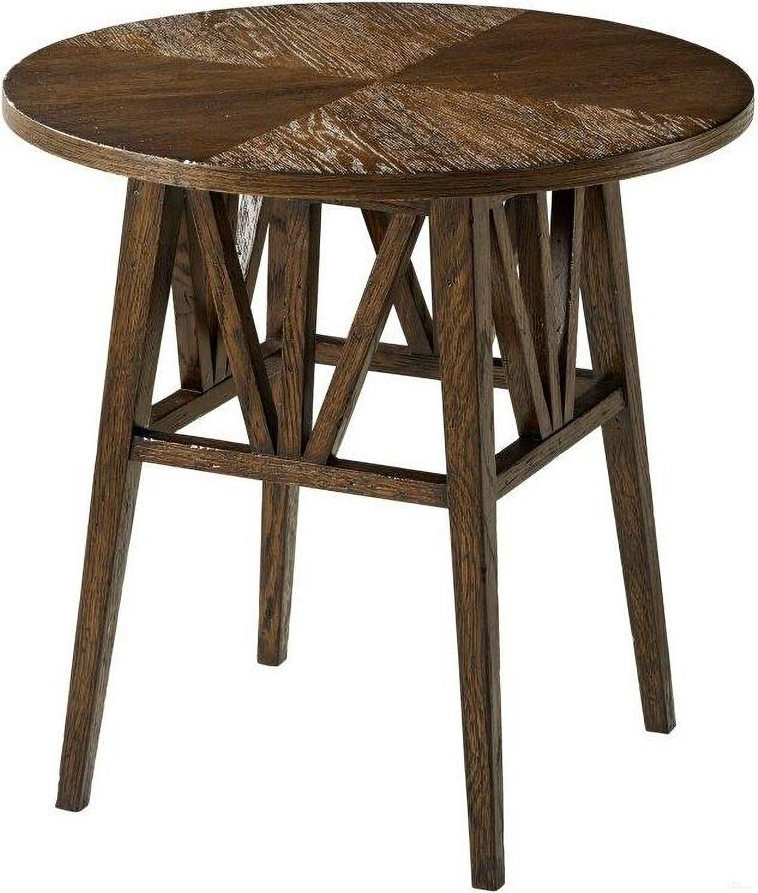 The appearance of Nova Round Side Table designed by Theodore Alexander in the modern / contemporary interior design. This brown piece of furniture  was selected by 1StopBedrooms from Nova Collection to add a touch of cosiness and style into your home. Sku: TAS50078.C254. Material: Wood.