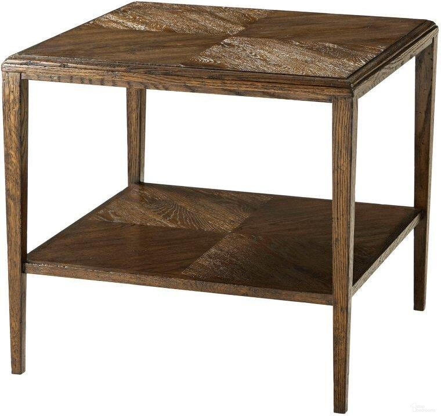 The appearance of Nova Square Side Table designed by Theodore Alexander in the traditional interior design. This brown piece of furniture  was selected by 1StopBedrooms from Nova Collection to add a touch of cosiness and style into your home. Sku: TAS50079.C254. Material: Wood.