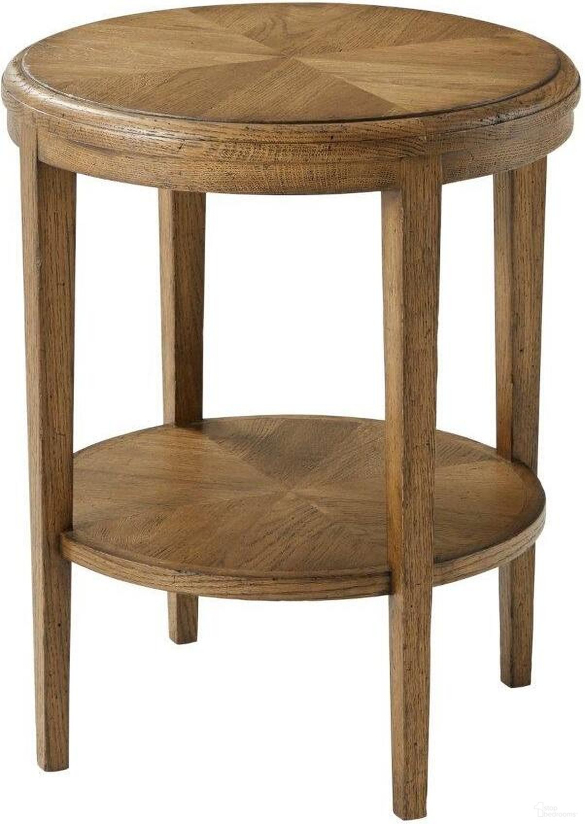 The appearance of Nova Two Tiered Round Side Table designed by Theodore Alexander in the traditional interior design. This natural piece of furniture  was selected by 1StopBedrooms from Nova Collection to add a touch of cosiness and style into your home. Sku: TAS50083.C253. Material: Wood.