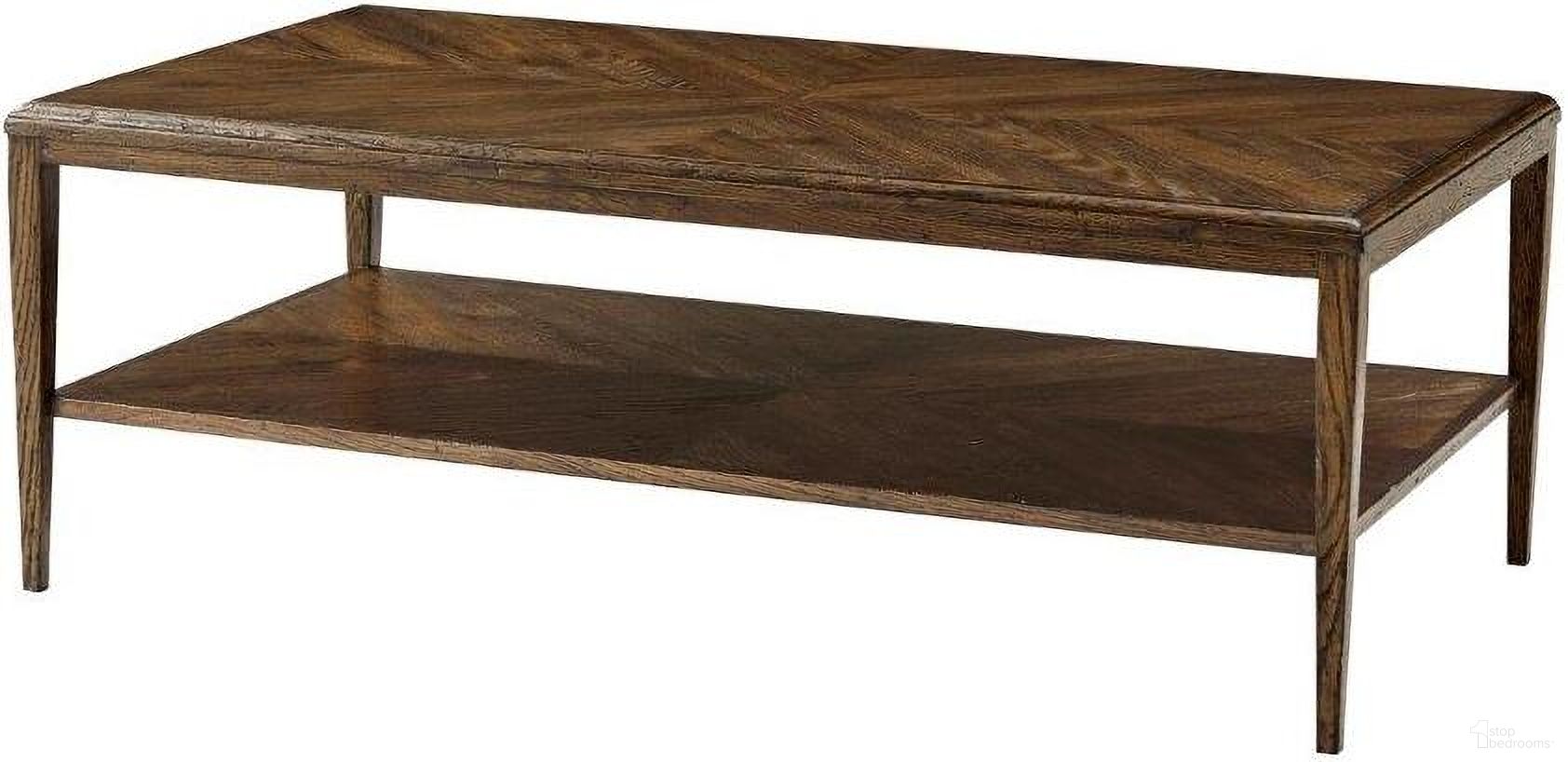 The appearance of Nova Undertier Shelf Cocktail Table designed by Theodore Alexander in the traditional interior design. This brown piece of furniture  was selected by 1StopBedrooms from Nova Collection to add a touch of cosiness and style into your home. Sku: TAS51061.C254. Material: Wood.