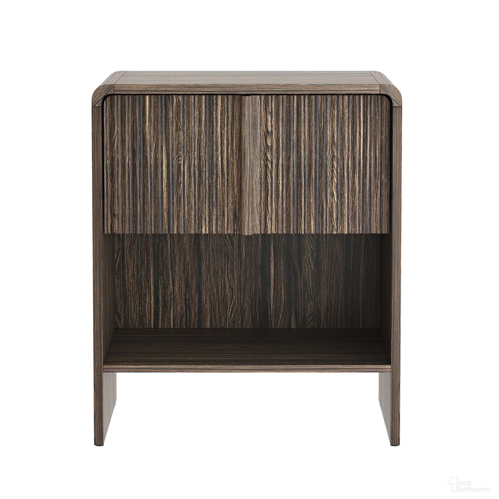 Novara 22 Inch 1-Drawer Nightstand In Jacobean Walnut