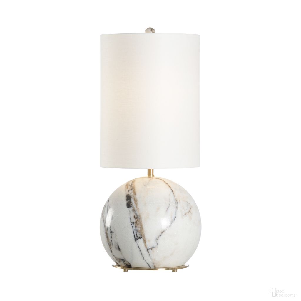 The appearance of Novara Lamp In White and Cream designed by Wildwood in the modern / contemporary interior design. This white/cream piece of furniture was selected by 1StopBedrooms from Wildwood Collection to add a touch of cosiness and style into your home. Sku: 61239. Material: Marble.