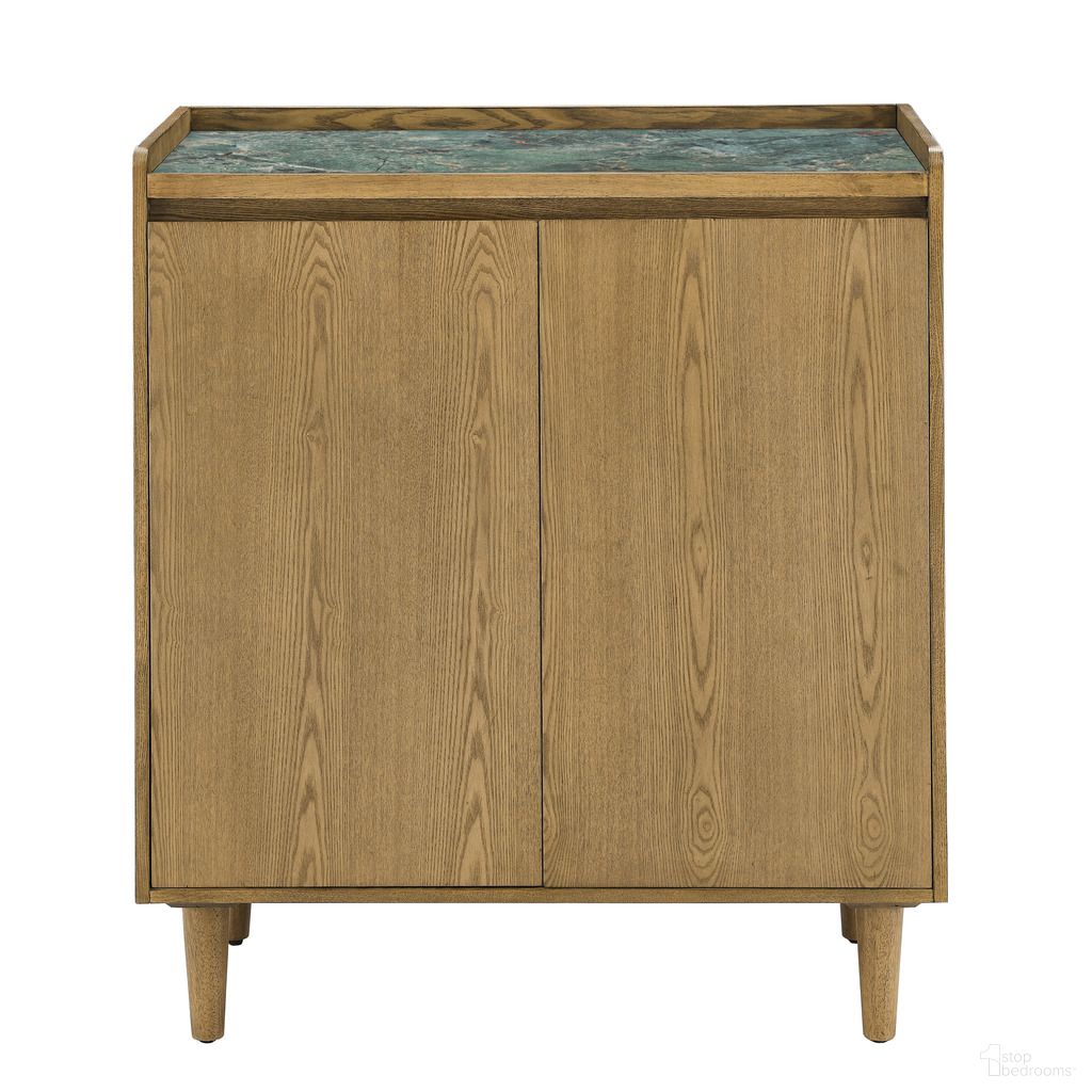The appearance of Novato Bar Cabinet with Sintered Stone Inlay Top In Light Brown designed by Steve Silver in the transitional interior design. This light brown piece of furniture was selected by 1StopBedrooms from Novato Collection to add a touch of cosiness and style into your home. Sku: NV250GBC. Material: MDF.