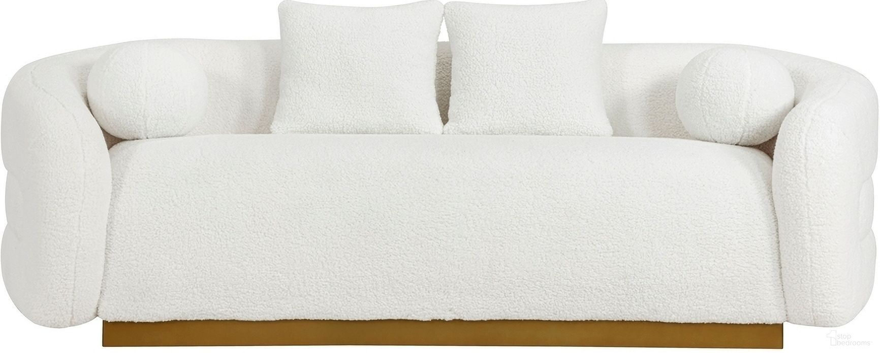The appearance of Novella Sofa In White designed by Homelegance in the glam interior design. This white piece of furniture was selected by 1StopBedrooms from Novella Collection to add a touch of cosiness and style into your home. Sku: 8568WH-3. Material: Boucle.